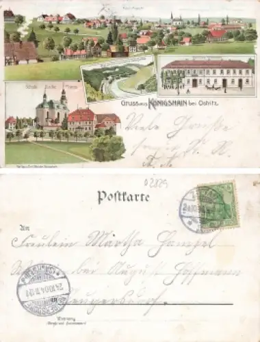 Königshain bei Ostritz Litho Dzialoszyn o 1904
