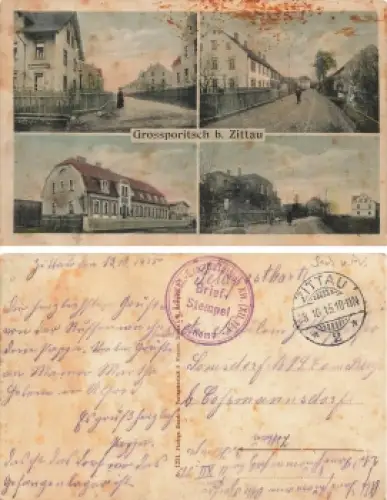 Grossporitsch bei Zittau Porajow Feldpost 1915