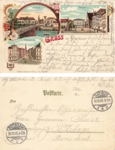 Ratibor Schlesien Litho Raciborz o 1900