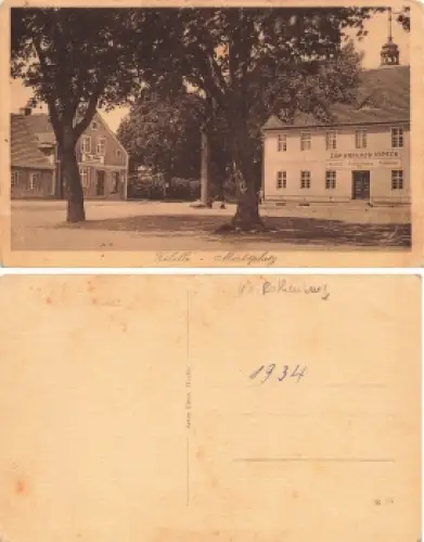 Zibelle Schlesien Marktplatz Gasthaus zum braunen Hirsch Niwica * um 1930