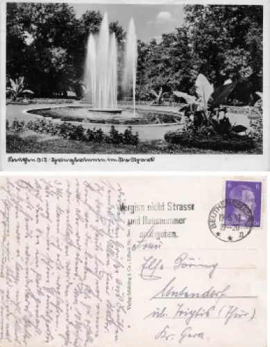Beuthen Oberschlesien Stadtpark Bytom o 1942
