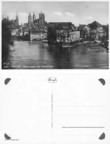 Breslau Schlesien Sandinsel Wroclaw * um 1930