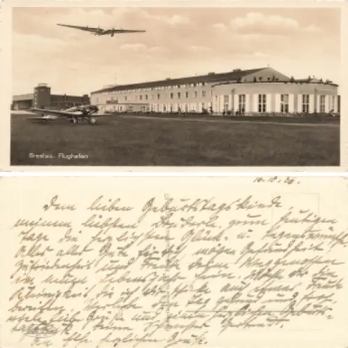 Breslau Schlesien Flughafen Wroclaw gebraucht 1936