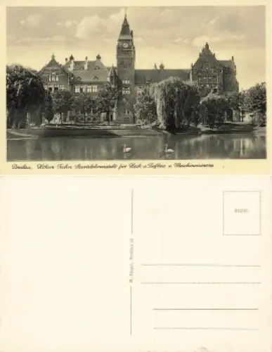 Breslau Schlesien Lehranstalt für Hoch und Tiefbau Maschinenwesen Wroclaw * um 1930
