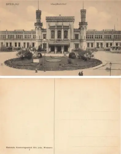 Breslau Schlesien Hauptbahnhof Wroclaw * um 1920