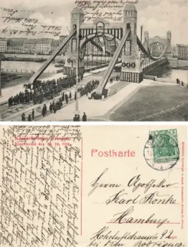 Breslau Schlesien Einweihung der Kaiserbrücke Wroclaw o 1910