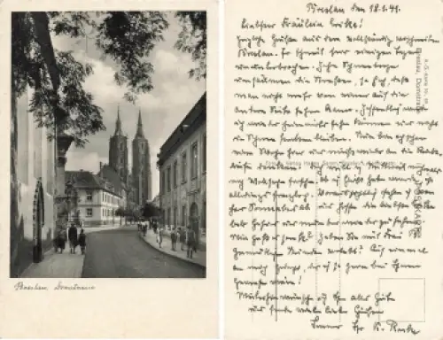 Breslau Schlesien Domstrasse Wroclaw gebraucht 1941