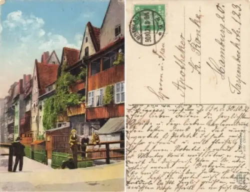 Breslau Schlesien Ohle Brücke Wroclaw o 1924