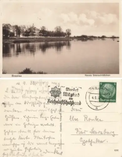 Breslau Schlesien Neues Oderschlösschen Wroclaw o 1936