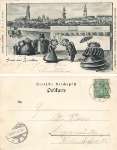 Bunzlau Schlesien Keramik Boleslawiec o 1901