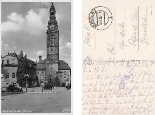 Bunzlau Schlesien Rathaus Boleslawiec Feldpost Reserve Lazarett 1943