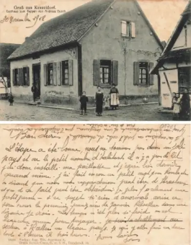 Kesseldorf Schlesien Gasthaus zum Rappen Kotlarka gebraucht 1918