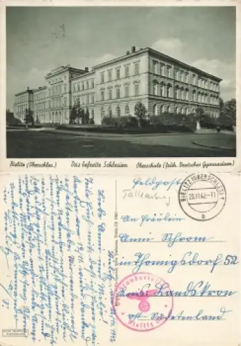 Bielitz Oberschlesien Oberschule Bielsko-Biała Feldpost Der Standortälteste 1942