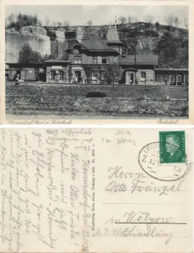 Bad Hermsdorf an der Katzbach Schlesien Bahnhof Jerzmanice-Zdroj o 1931
