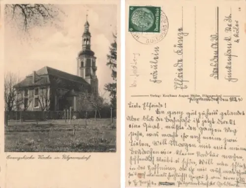 Pilgramsdorf Schlesien Kirche Pilgramsdorf o 1940