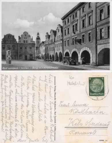 Bad Landeck Schlesien Hotel blauer Hirsch Ladek-Zdroj o 1940