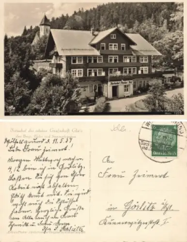 Wölfelsgrund Schlesien Hotel Tiroler Hof Grafschaft Glatz o 1937