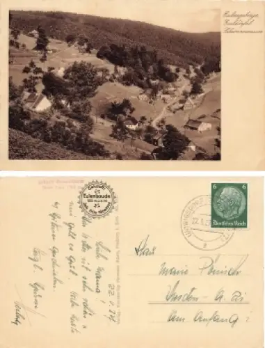 Euldörfel Schwarzwasser Eulengebirge Cerna Voda o 1937