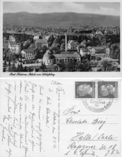 Bad Kudowa Schlesien vom Schlossberg Kudowa-Zdroj o 1942