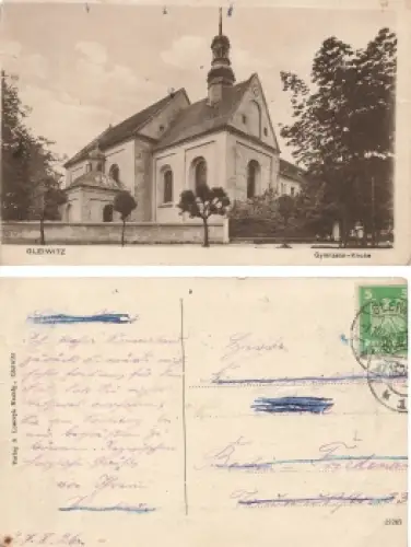 Gleiwitz Oberschlesien Gymnasial Kirche Gliwice o 1926