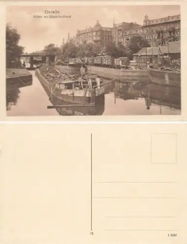 Gleiwitz Haus Oberschlesien Hafen am Klodnitz Kanal Gliwice * um 1930