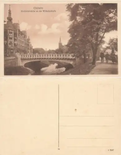 Gleiwitz Oberschlesien Klodnitzbrücke an der Wilhelmstrasse Gliwice * um 1930