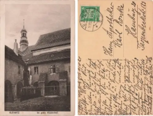 Gleiwitz Oberschlesien alter Klosterhof Gliwice o 1924