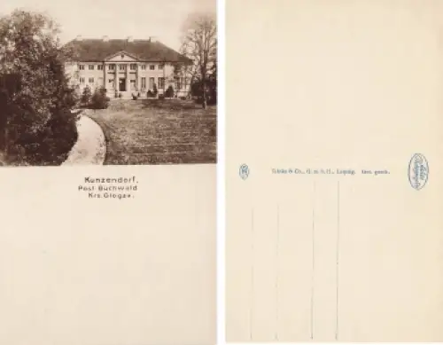 Kunzendorf Kreis Glogau Schlesien Schloss Sieroszowice * um 1920