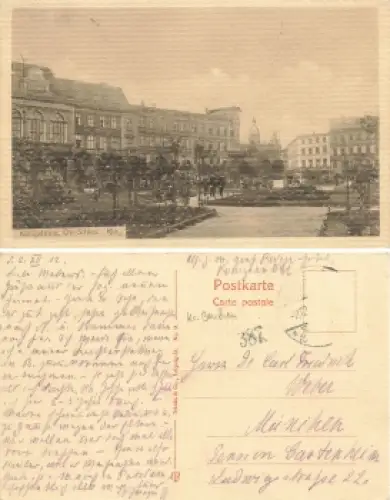 Kattowitz Schlesien Ring Katowice o 1912