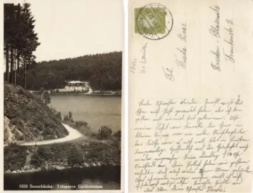 Marklissa Schlesien Seeschänke Talsperre Goldentraum Lesna o 1932
