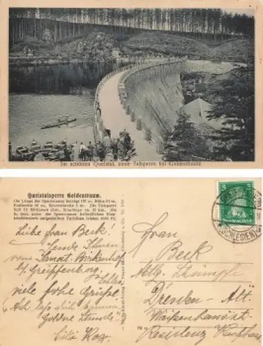 Marklissa Schlesien Talsperre Goldentraum Lesna o 1927