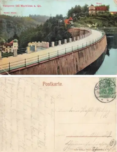 Marklissa Schlesien Talsperre Goldentraum  Lesna o 1911