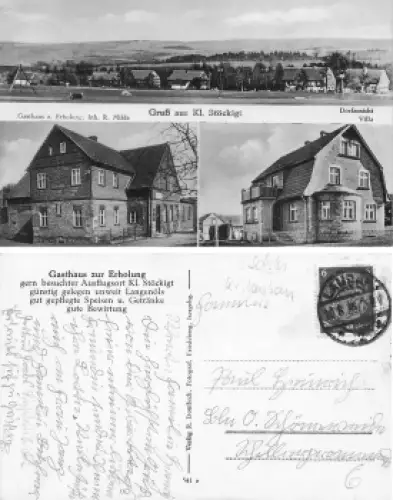 Klein Stöckigt Schlesien Gasthaus Milde Villa Krzewie Male o 1935