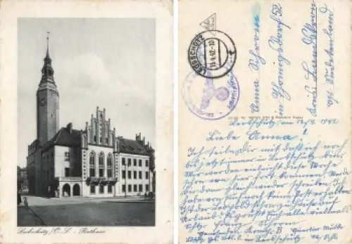 Leobschütz Schlesien Glubczyce Feldpost Lds. Schütz.-Ers.-Batl. 8, Gen. Koman. 1942