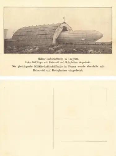 Liegnitz Schlesien Militär Luftschiffhalle Legnica * um 1910