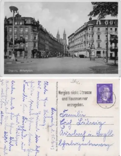 Liegnitz Schlesien Wilhelmplatz Legnica o 1943