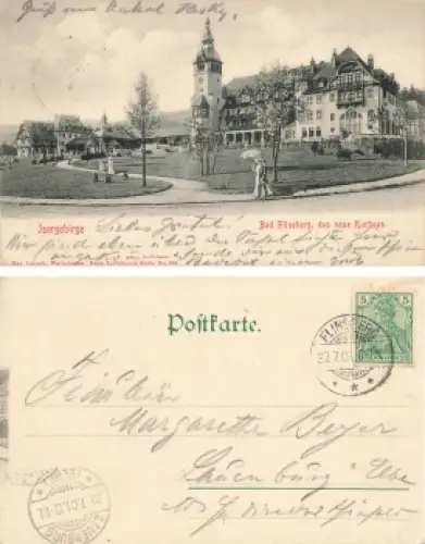 Bad Flinsberg Isergebirge Schlesien neues Kurhaus Swieradow-Zdroj o 1901