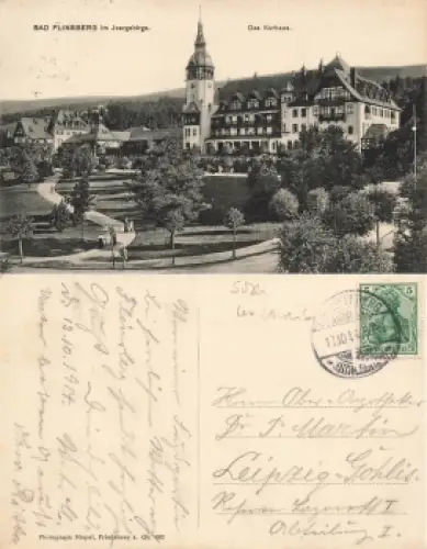 Bad Flinsberg Isergebirge Schlesien Kurhaus Swieradow-Zdroj o 1914