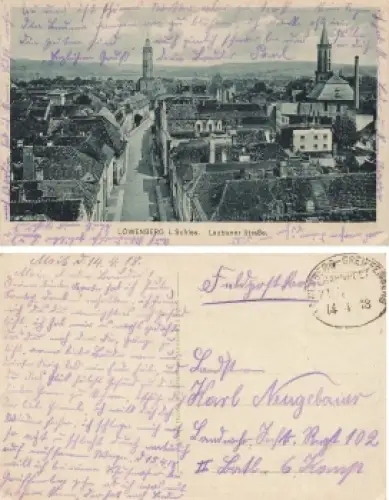 Löwenberg Schlesien Laubaner Strasse Lwowek Slaski o 1918