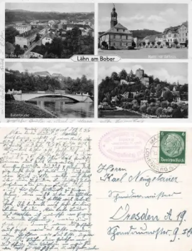 Lähn am Bober Schlesien Wlen o 1936