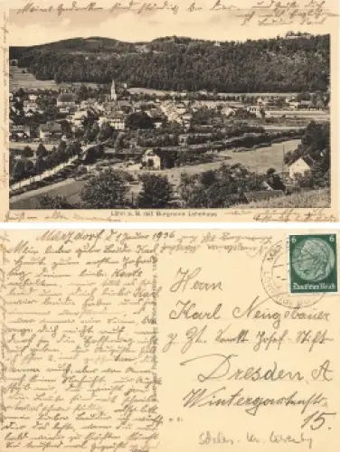 Lähn am Bober Schlesien Wlen o 1936