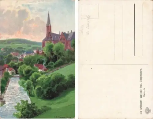 Neurode Schlesien Künstlerkarte Morgenstern Nowa Ruda * um 1920