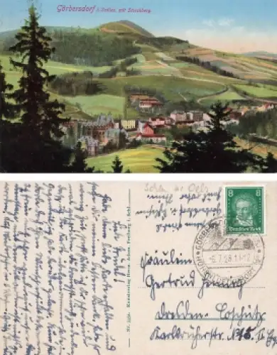 Görbersdorf Schlesien mit Storchberg Sokolowsko  o 1928