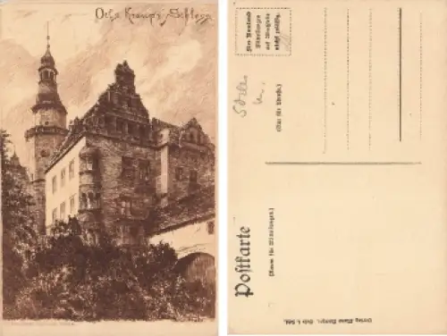 Oels Schlesien Schloss Künstlerkarte Fahr Olesnica * um 1920