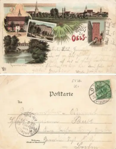 Oels Schlesien Litho Olesnica o 1899