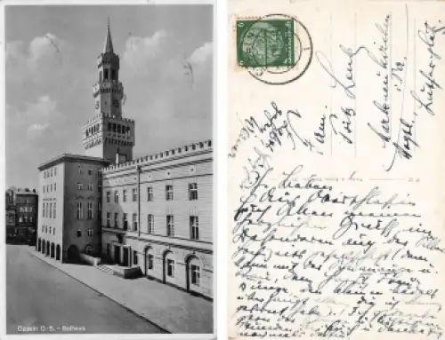 Oppeln Oberschlesien Rathaus Opole o 1938