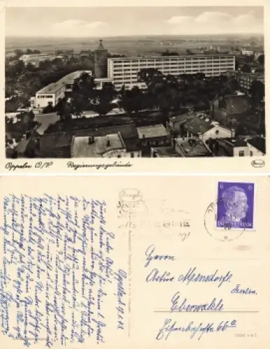 Oppeln Oberschlesien Regierungsgebäude Opole o 1943