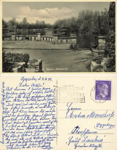 Oppeln Oberschlesien Bolkoteich Opole o 1942