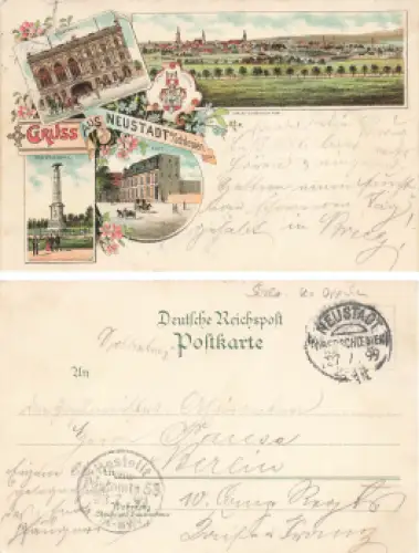 Neustadt Oberschlesien Litho Prudnik o 1899