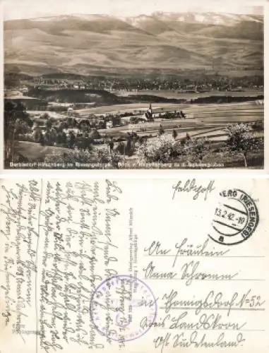 Berbisdorf Hirschberg Schlesien Jelenia Gora Feldpost Heimatpferdelazarett 108 o 1942